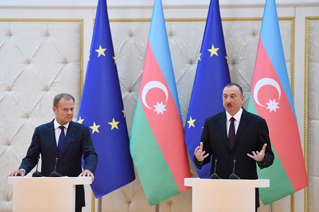 Ilham Aliyev welcomes president of European Council, praises Azerbaijan-EU relations