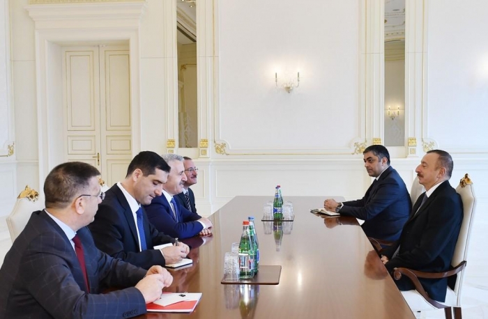 President Aliyev receives Turkish delegation
