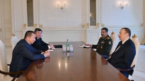 Azerbaijani president receives Kyrgyz Defence Minister