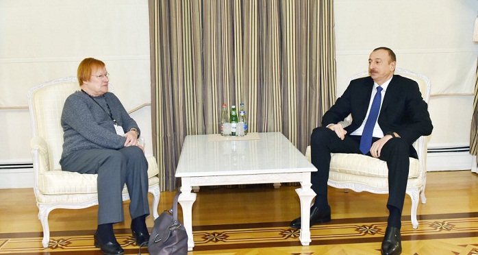 Ilham Aliyev receives former Finnish president