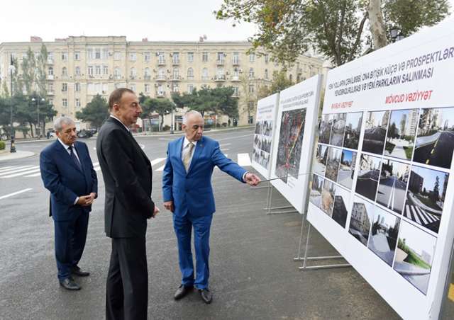 President attends opening of new roads, parks, reconstructed streets - PHOTOS