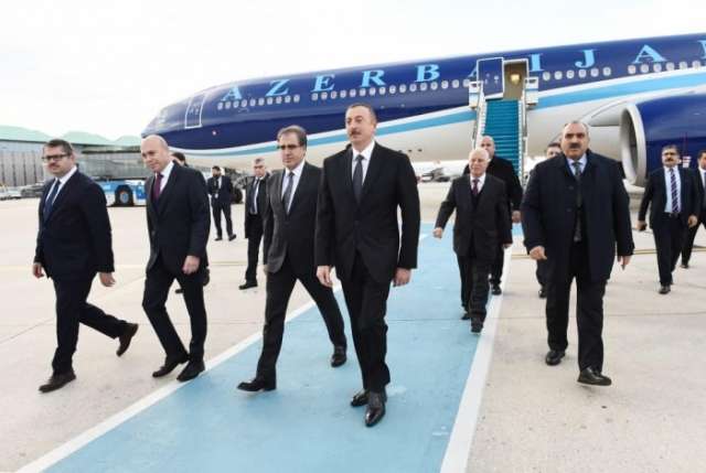 President Ilham Aliyev arrives in Turkey -
 PHOTOS