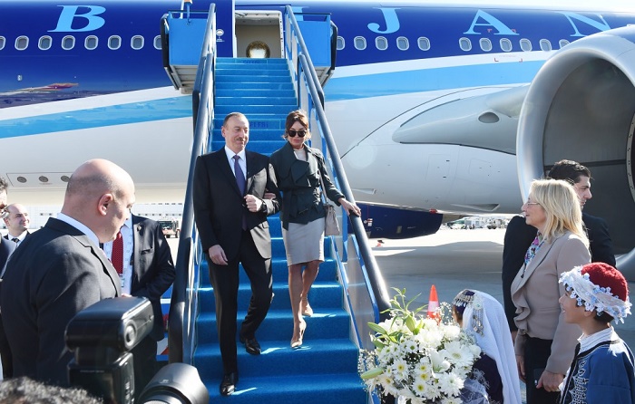 President Aliyev, his spouse arrive in Turkey on working visit - PHOTOS