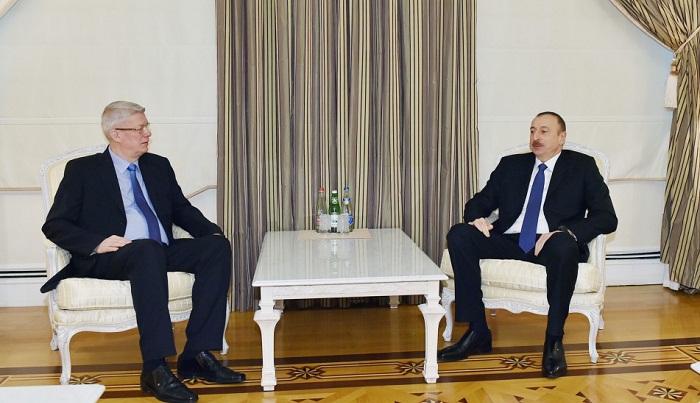 Ilham Aliyev receives former president of Latvia