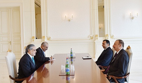 President Ilham Aliyev receive the Pakistani Minister