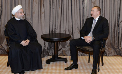 Azerbaijani President meets Iranian counterpart in Davos (PHOTO)