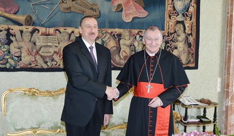 President Ilham Aliyev and his spouse had an expanded meeting with the Vatican Secretary of State