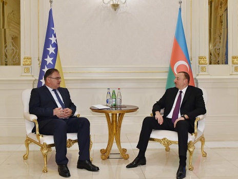 Azerbaijani president receives chairman of presidency of Bosnia and Herzegovina