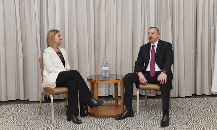 Azerbaijan`s president meets with EU high representative