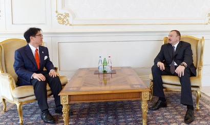 İlham Əliyev Yaponiyanın Olimpiya Agentliyinin rəhbərini qəbul edib