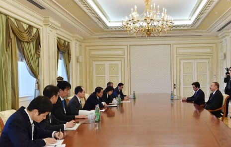 Azerbaijani president receives delegation led by Japanese Deputy PM
