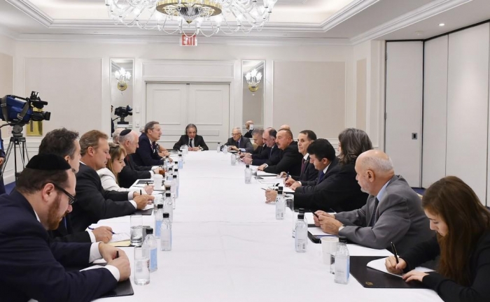 President Ilham Aliyev met with representatives of American Jewish organizations in New York
