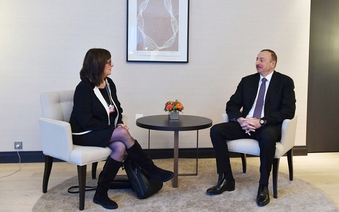 Azerbaijani president meets Microsoft Corporate vice president 