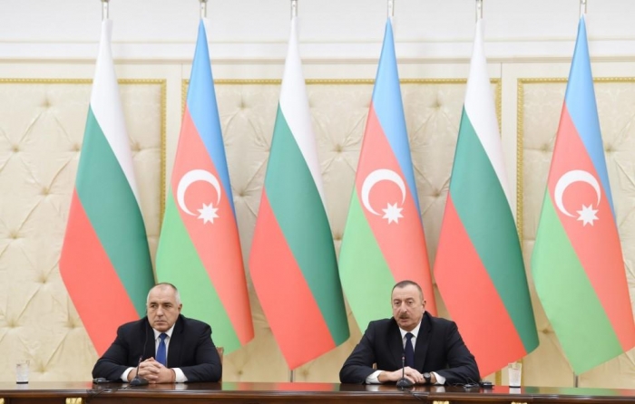 Azerbaijani president, Bulgarian PM make press statements 
