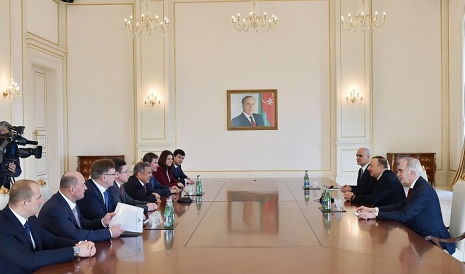 Azerbaijani president receives delegation led by president of Russia`s Tatarstan
