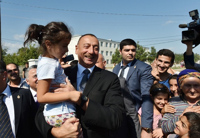 Ilham Aliyev meets Khudat residents - PHOTOS