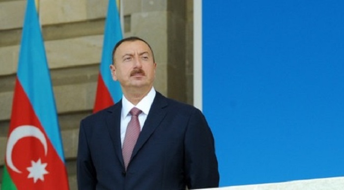 Ilham Aliyev in Marneuli