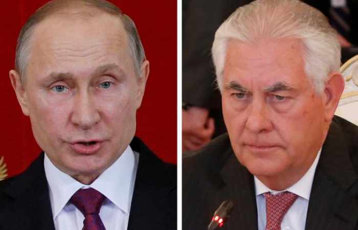 Putin says trust erodes under Trump, Moscow icily receives Tillerson