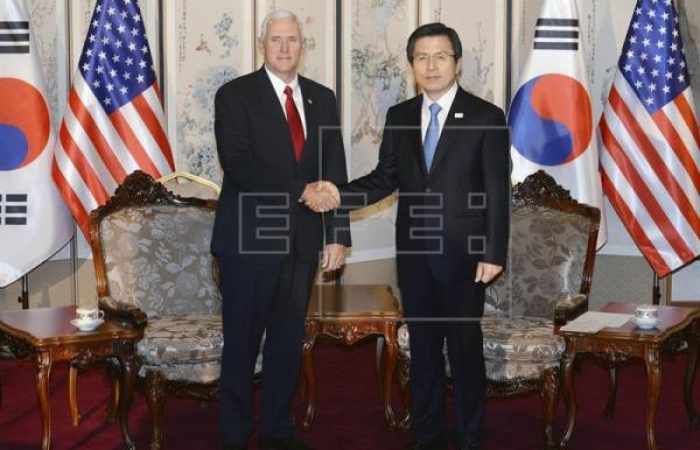 Pence: Pyongyang haría bien no poniendo a prueba la determinación de Trump