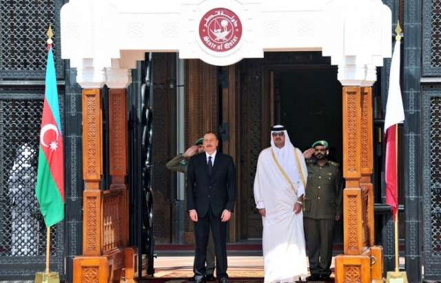 Official welcome ceremony held for Ilham Aliyev in Qatar 