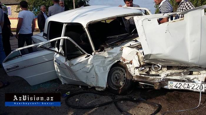 Lənkəranda ağır yol qəzası - 7 nəfər yaralandı (FOTOLAR)