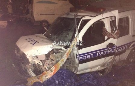 Polis ağır qəza törətdi-FOTO