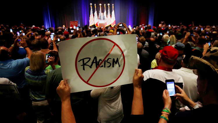 The picture that exposes America`s racist double standards?