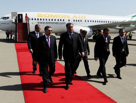 Tajik president visits Baku to attend opening ceremony of Baku 2015