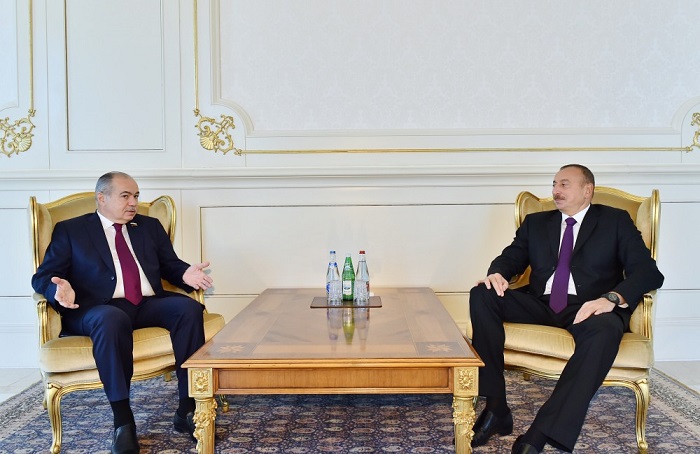 Ilham Aliyev empfängt stellvertretenden Vorsitzenden des Föderalrates der Föderalversammlung der RF