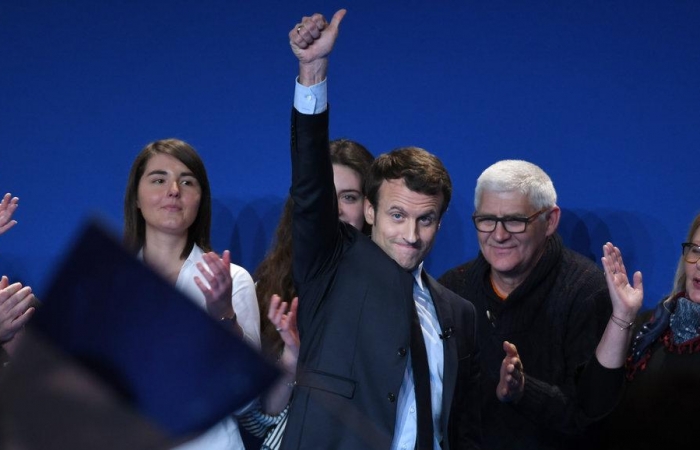 France/Présidentielle: Emmanuel Macron teste son programme en meeting à Caen