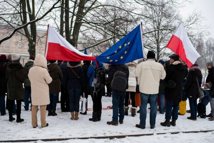 Poles fearing attack on democracy by government join protest
