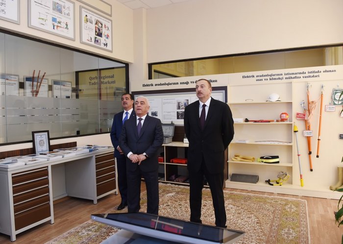 President Aliyev attends opening of "Nizami" electrical substation in Ganja