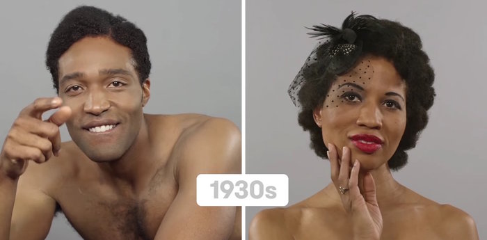 100 years of male and female beauty trends in the US - VIDEO