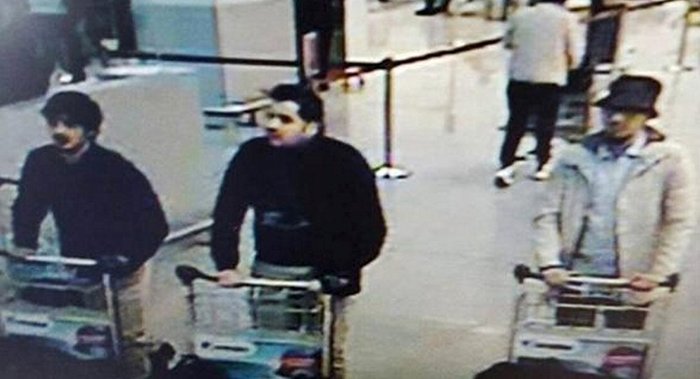 Third Suspect in Brussels Attacks, Captured by Surveillance, Still at Large