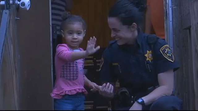 Two-year-old calls 911 to help her put her pants on