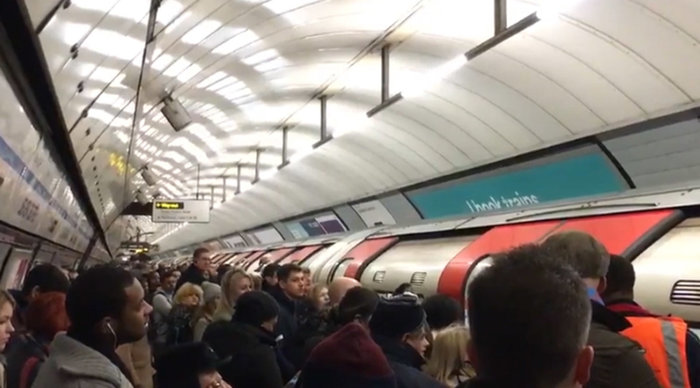 Commuter chaos as `dangerous` crush at tube station triggers emergency alarm 
