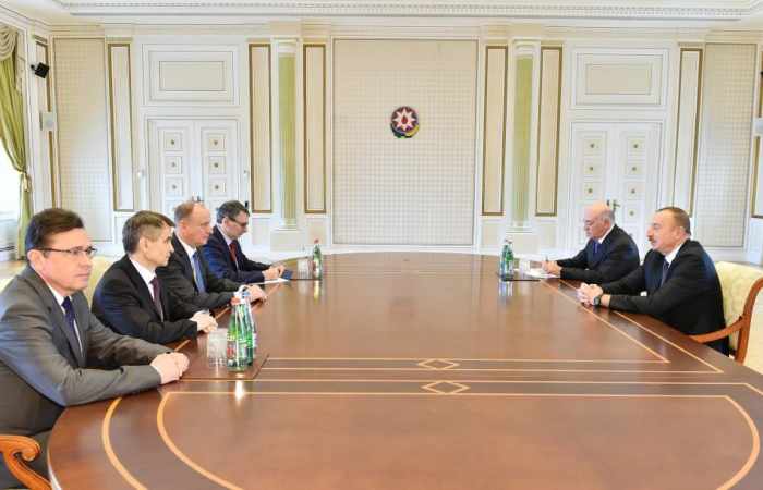 Ilham Aliyev receives delegation led by secretary of Russian Security Council