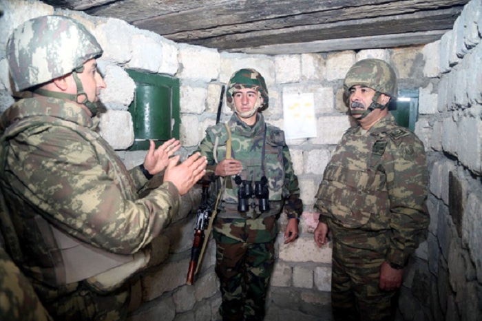 Azerbaijani defense minister appreciates fighting spirit of personnel on frontline - PHOTOS