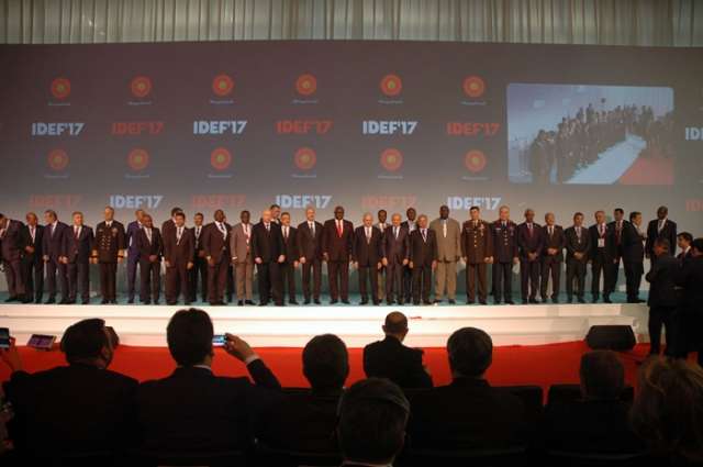 Azerbaijani Defense Minister attending IDEF-2017