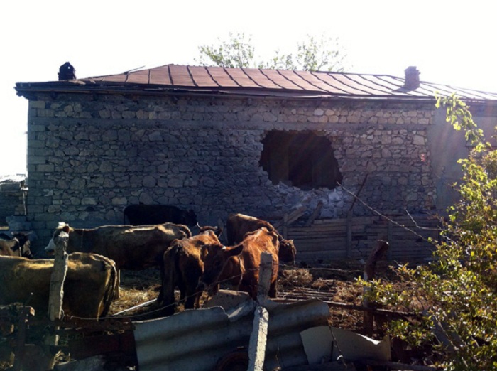 Armenian Armed Forces artillery shelling civilians - PHOTOS