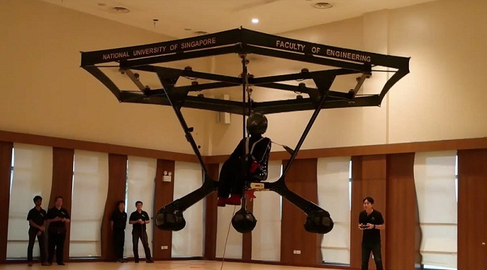 Singapore students build first personal flying machine