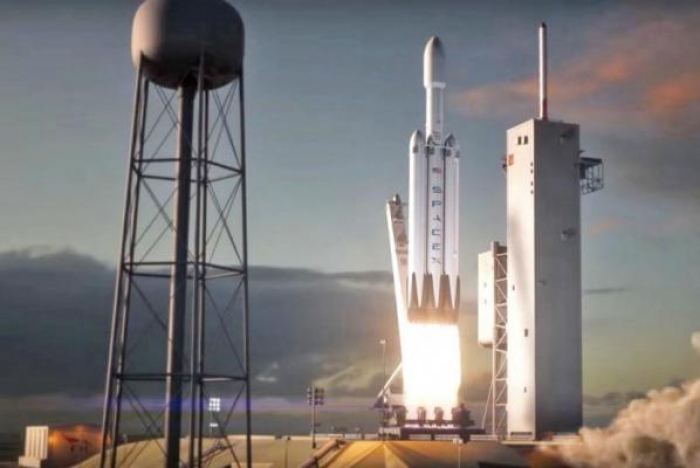 SpaceX tests first stage of 'world's most powerful rocket'