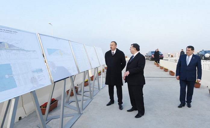 Le président Ilham Aliyev inaugure le barrage de Touvouztchaï