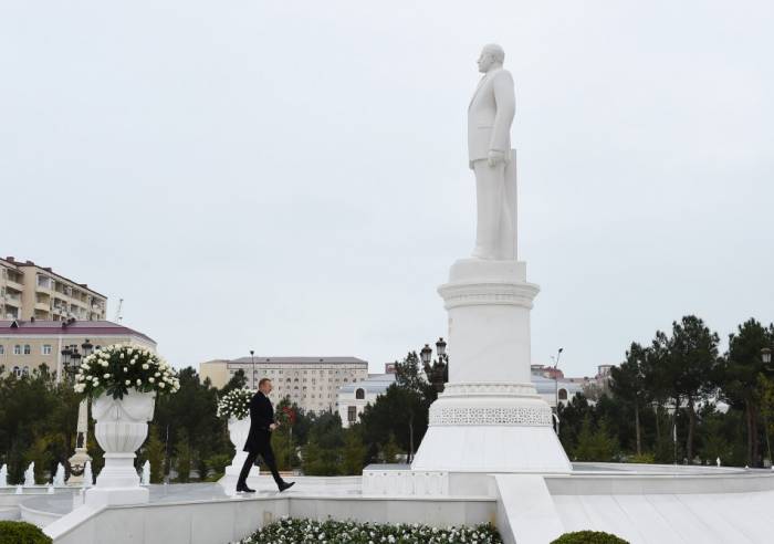 Ilham Aliyev est arrivé dans la ville de Soumgaït