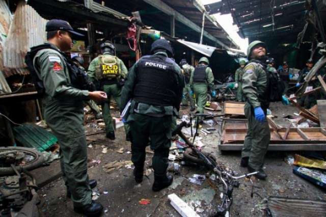 Bomb at pork stall in market in Thailand's south kills three, wounds 22
