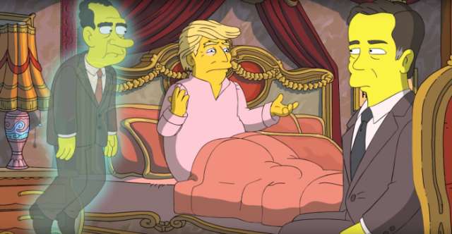 Nixon offers Trump some advice in The Simpsons latest comedy short - VIDEO