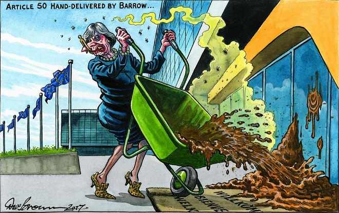 I delivered Article 50, I`m good to go - CARTOON