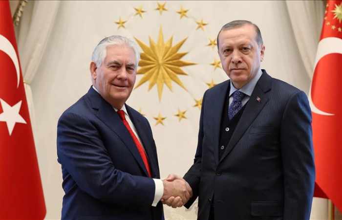 Erdogan, US state secretary discuss FETO, Daesh
