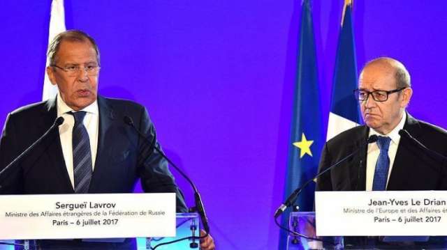 French, Russian FMs meet in Paris