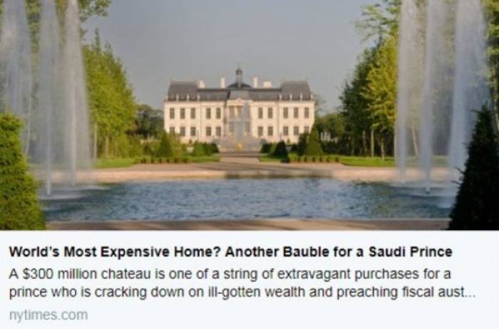 La demeure la plus chère au monde rachetée par...